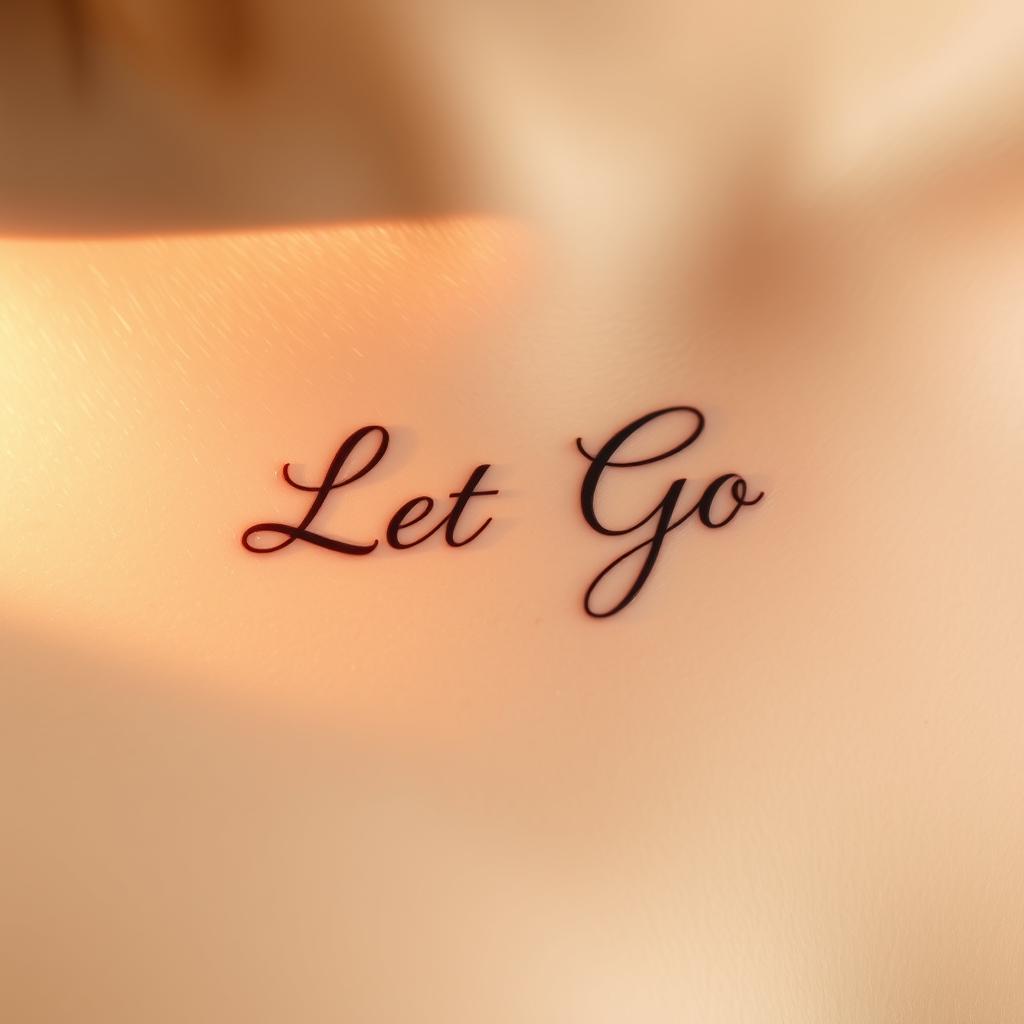 letting go word tattoo design ideas letting go word tattoo design ideas