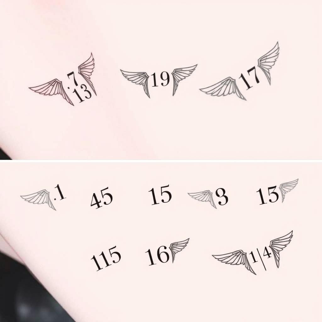 minimalist angel number tattoos minimalist angel number tattoos