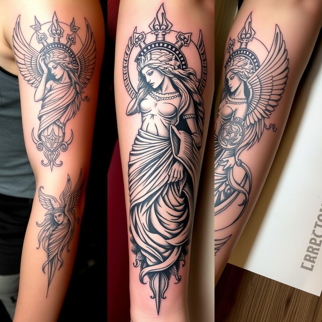 Athena  Wisdom and War Tattoo Concepts