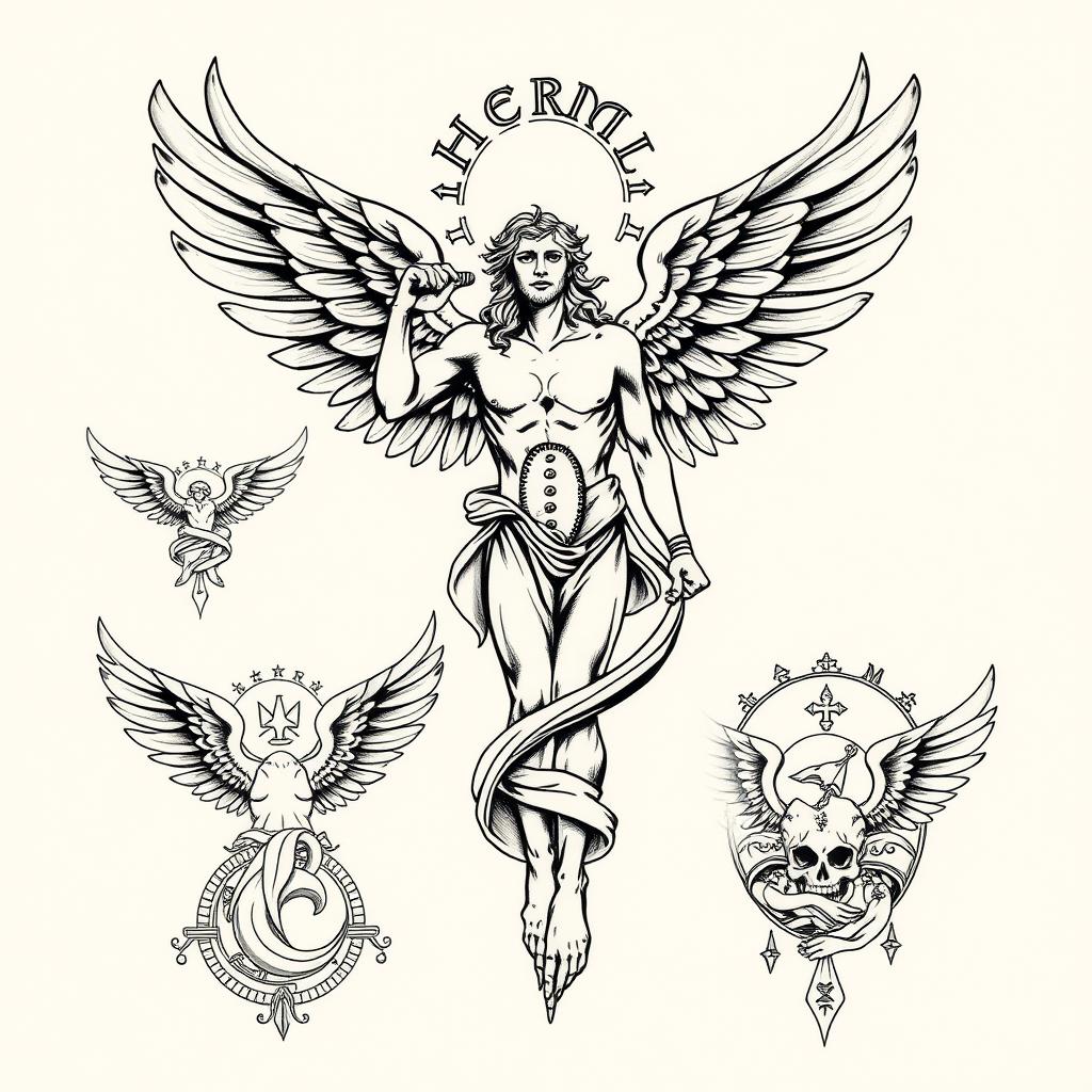 Hermes Messenger God Tattoo Concepts