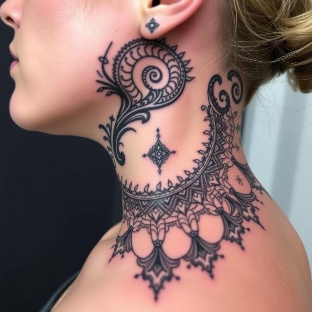 Neck Designs tattoo Neck Designs tattoo