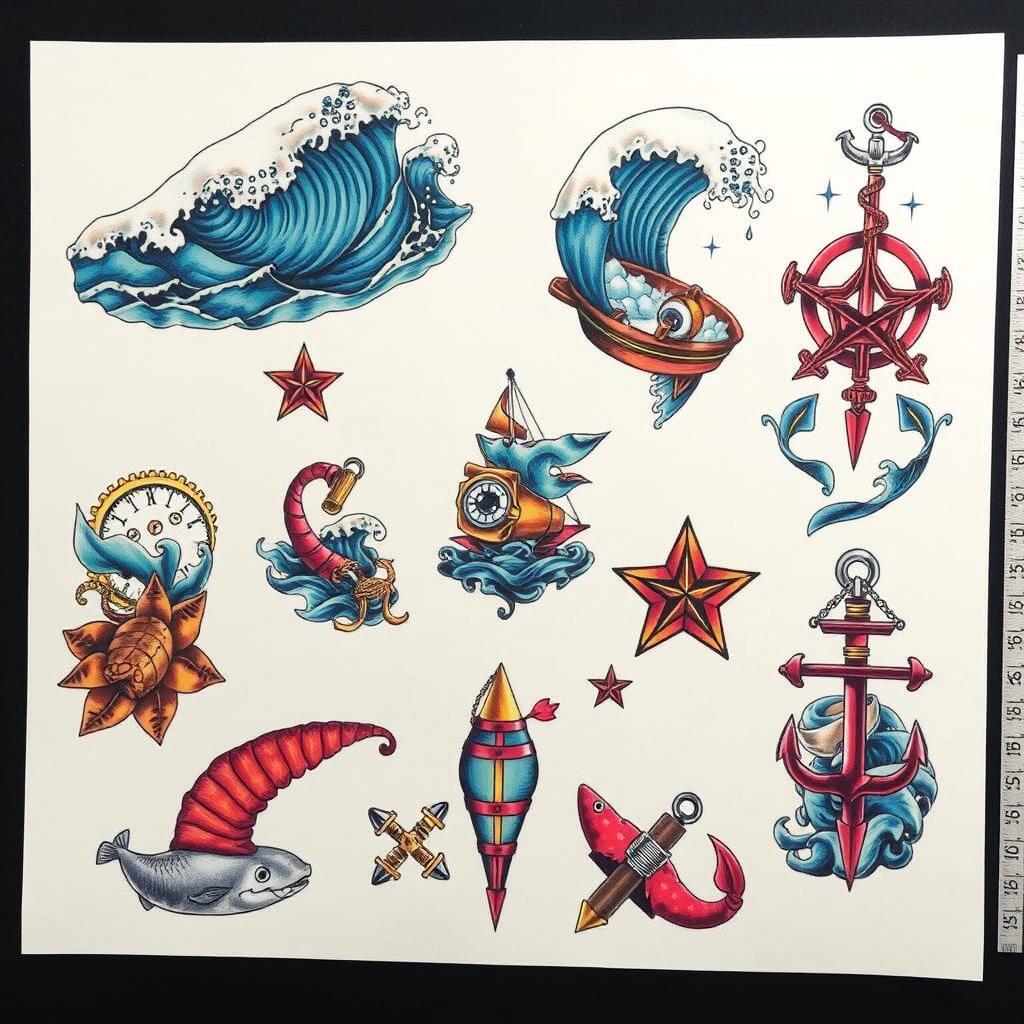 Ocean-Themed Tattoos Ocean-Themed Tattoos