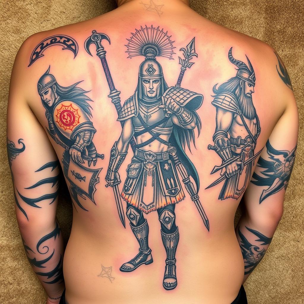 Warrior Figures tattoo Warrior Figures tattoo
