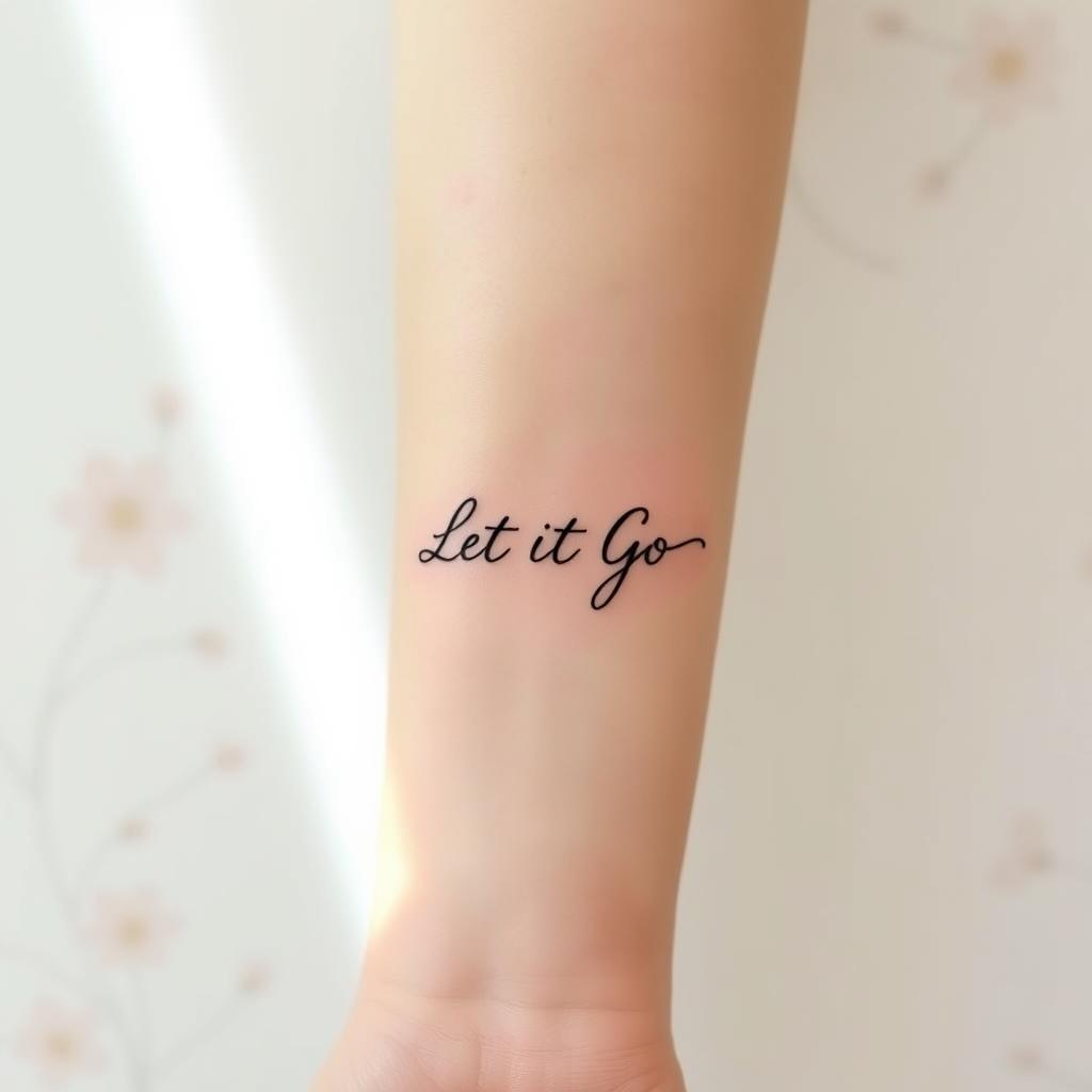 inspirational let it go word tattoos inspirational let it go word tattoos