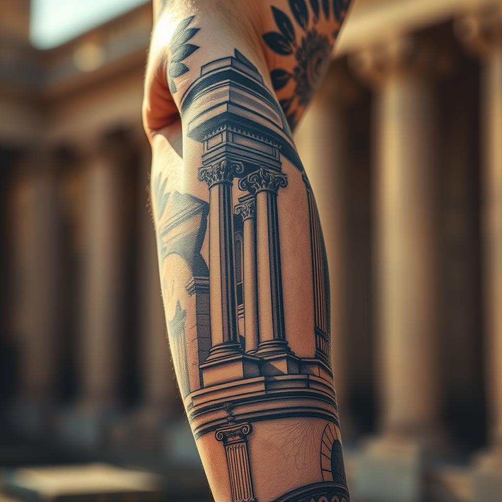 roman architecture tattoos roman architecture tattoos