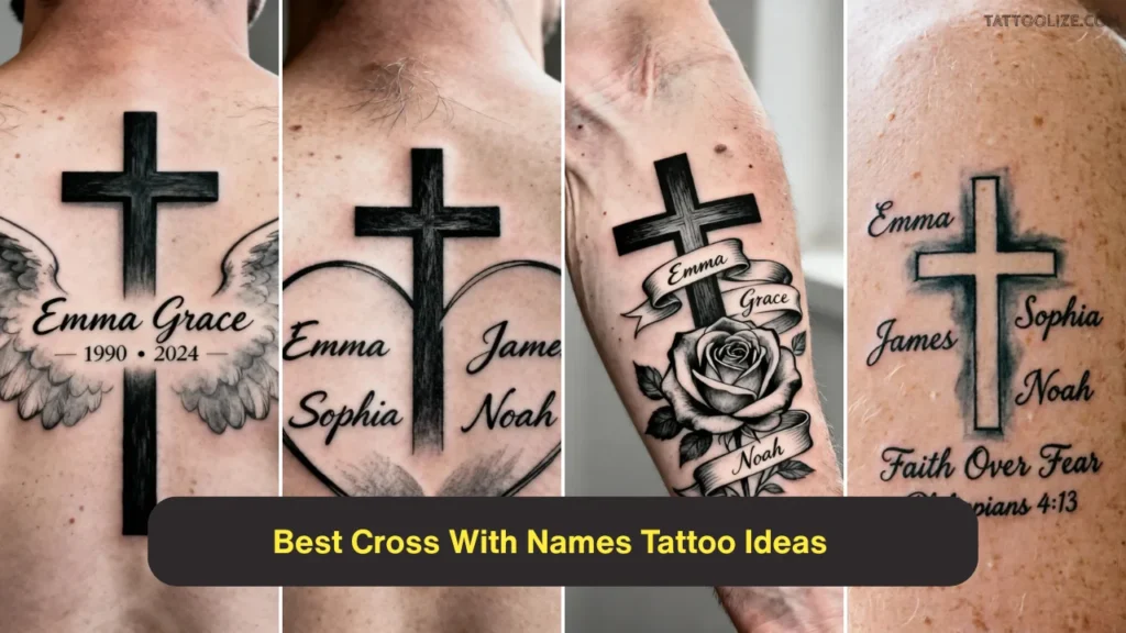 Best Cross With Names Tattoo Ideas