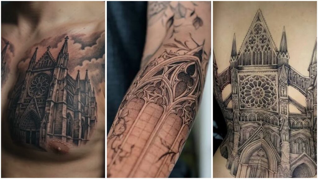 13 Gothic Cathedral Tattoo Ideas With Dark and Striking Detail