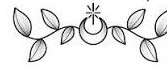 Leafy garland with a small crescent moon between the leaves and a sparkle above.