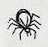 Sketchy black spider with long, spindly legs.